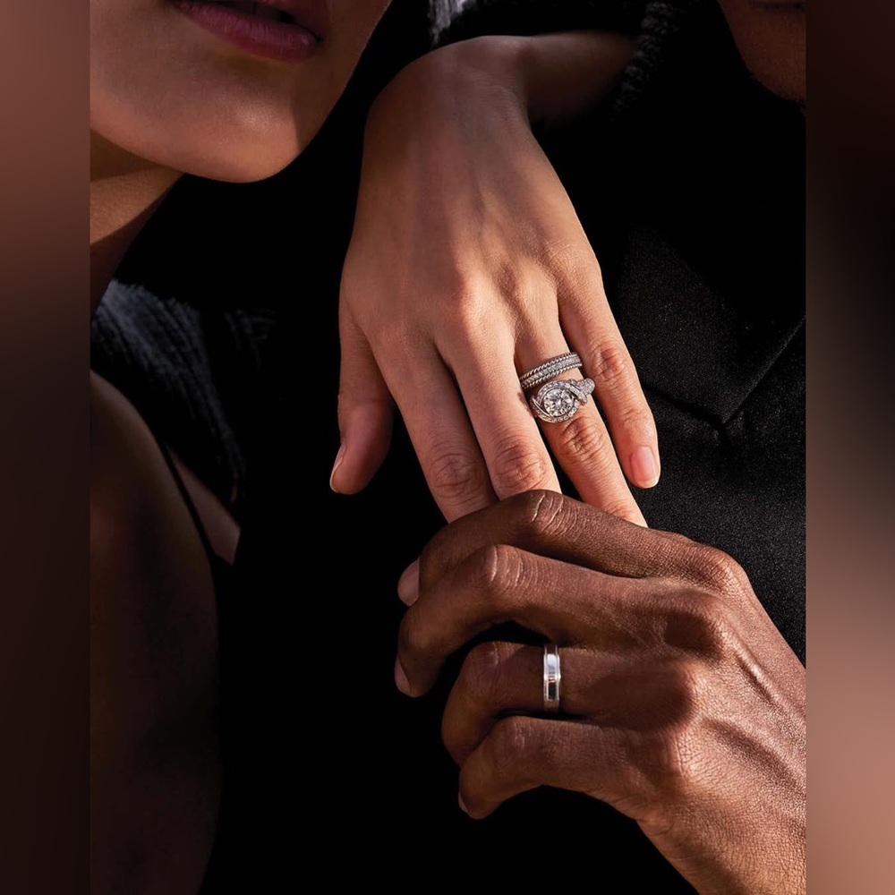 Schlumberger Tiffany Rope Two-row Ring in Platinum with Diamonds